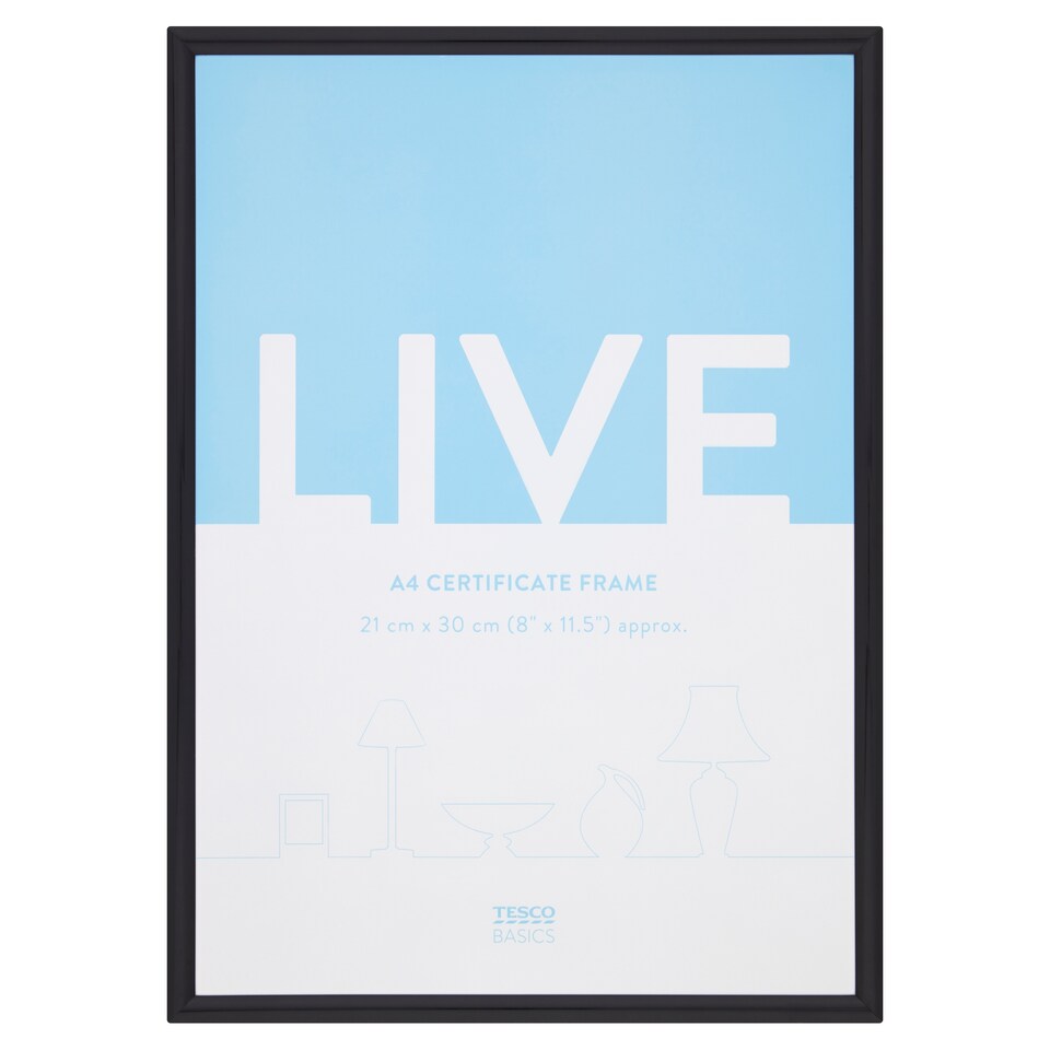 Tesco Frame Black A4
