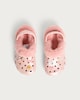 image 2 of F&F Girls Faux Fur Fairy Embellished Clogs in Pink