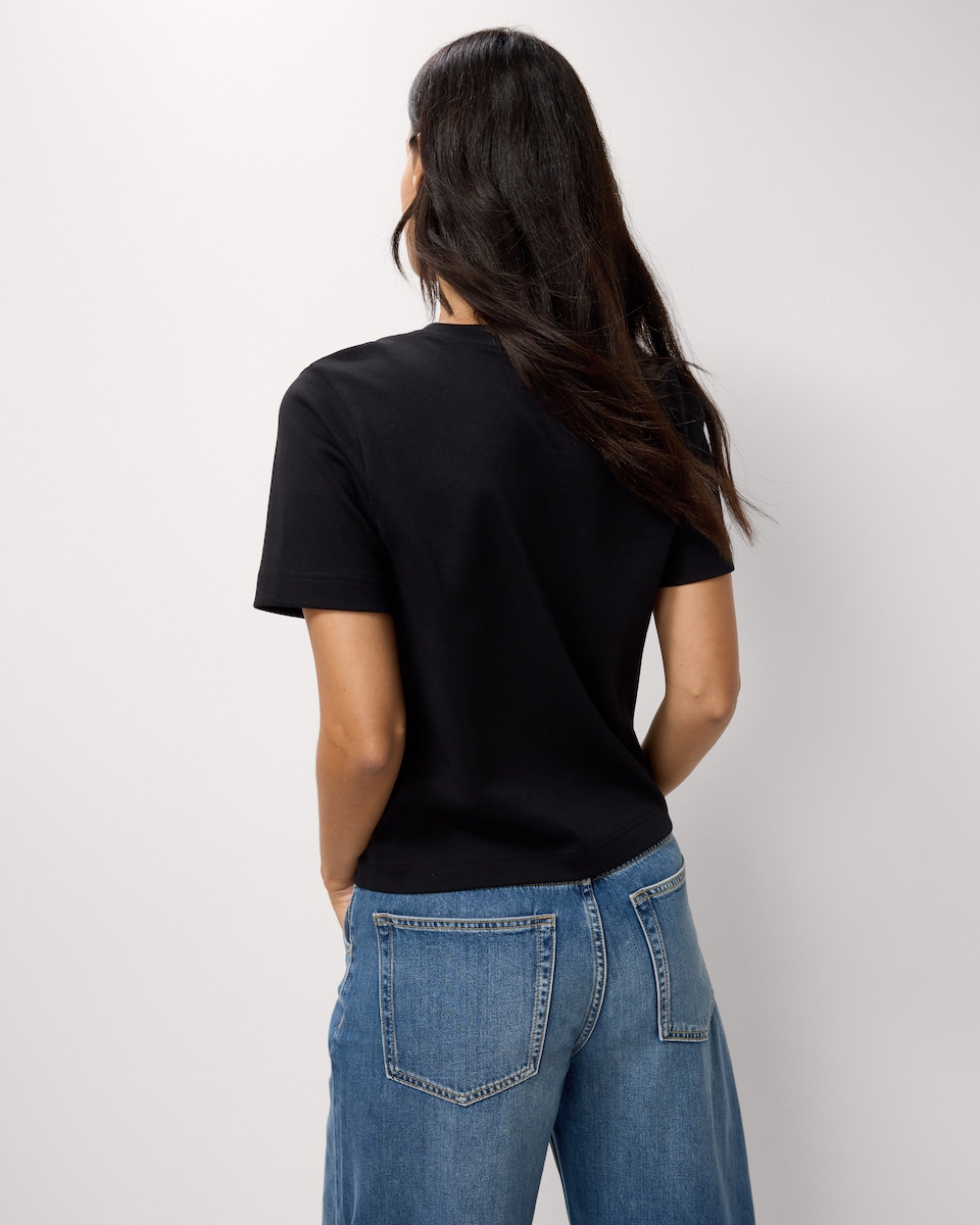 image 1 of F&F Pure Cotton Slim Fit T-Shirt in Black