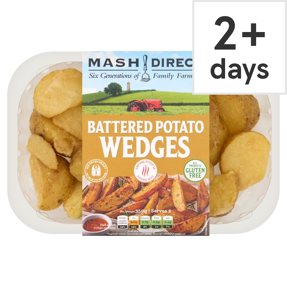 Mash Direct Battered Potato Wedges 350g 