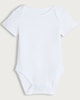image 1 of F&F Baby 10-Pack Pure Cotton Short Sleeved Bodysuits in White