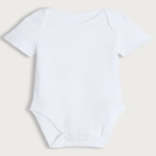 F&F Baby 10-Pack Pure Cotton Short Sleeved Bodysuits in White