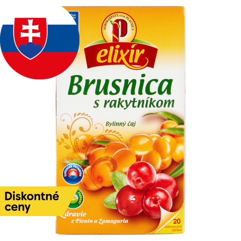 obrázok 1 z Elixír Brusnica s rakytníkom bylinný čaj 20 x 1,5 g ( 30 g)