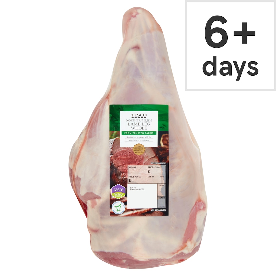Tesco Northern Irish Lamb Leg Whole 1kg-3.5Kg