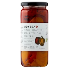Odysea Flame Roasted Red & Yellow Peppers 450g