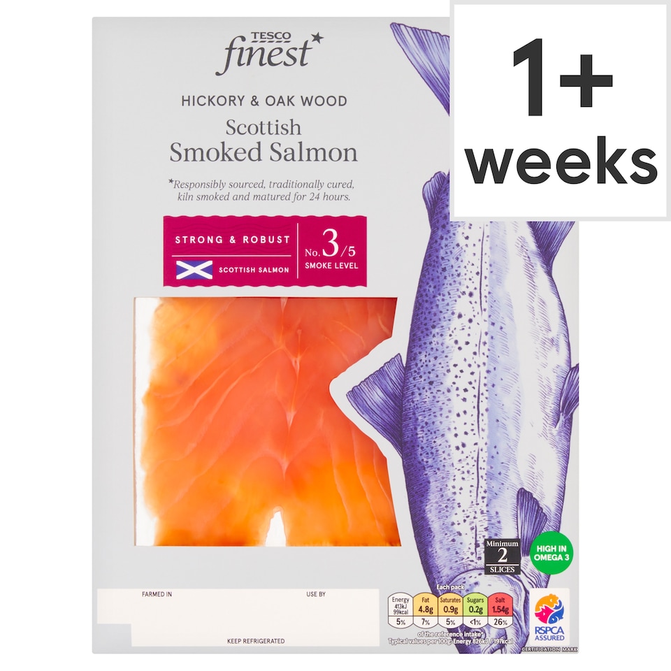 Tesco Finest Scottish Smoked Salmon 50g 