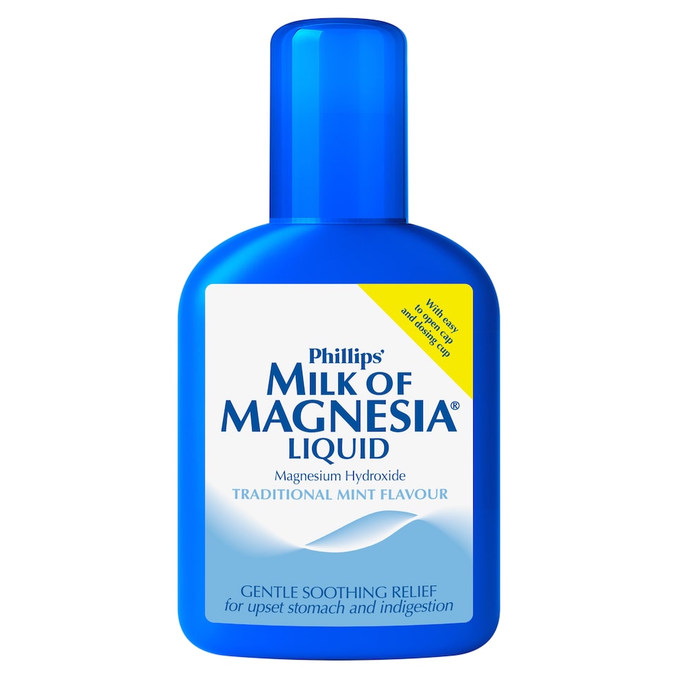 MILK OF MAGNESIA Phillips Liquid Traditional Mint Flavour 190ml