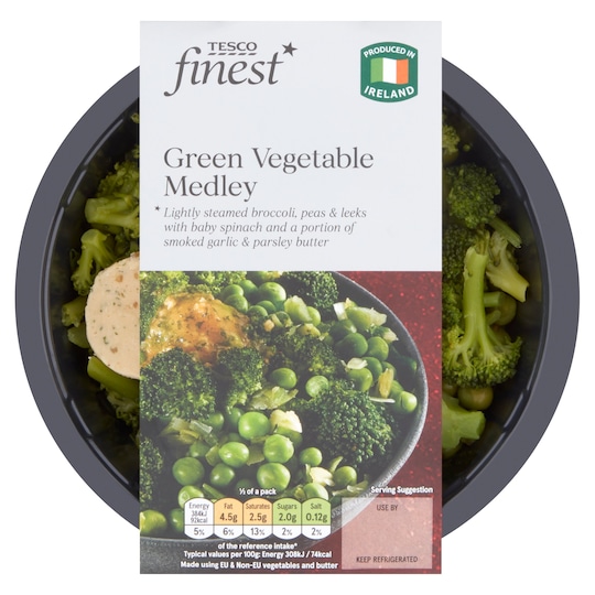 Tesco Finest Green Vegetable Medley 250G Tesco Groceries