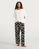 image 3 of F&F Pure Cotton Living a Day Dream Pyjama T-Shirt in White