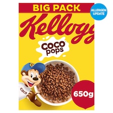 Kellogg's Coco Pops Chocolate Breakfast Cereal 650g