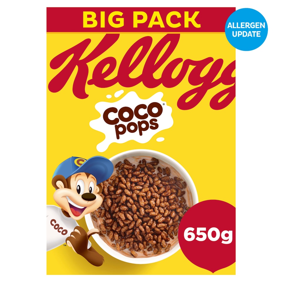 image 1 of Kellogg's Coco Pops Chocolate Breakfast Cereal 650g 