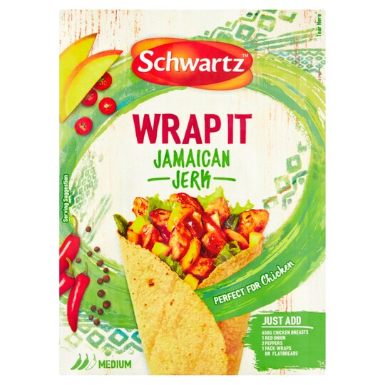 Schwartz Wrap It Jamaican Jerk 30G Tesco Groceries
