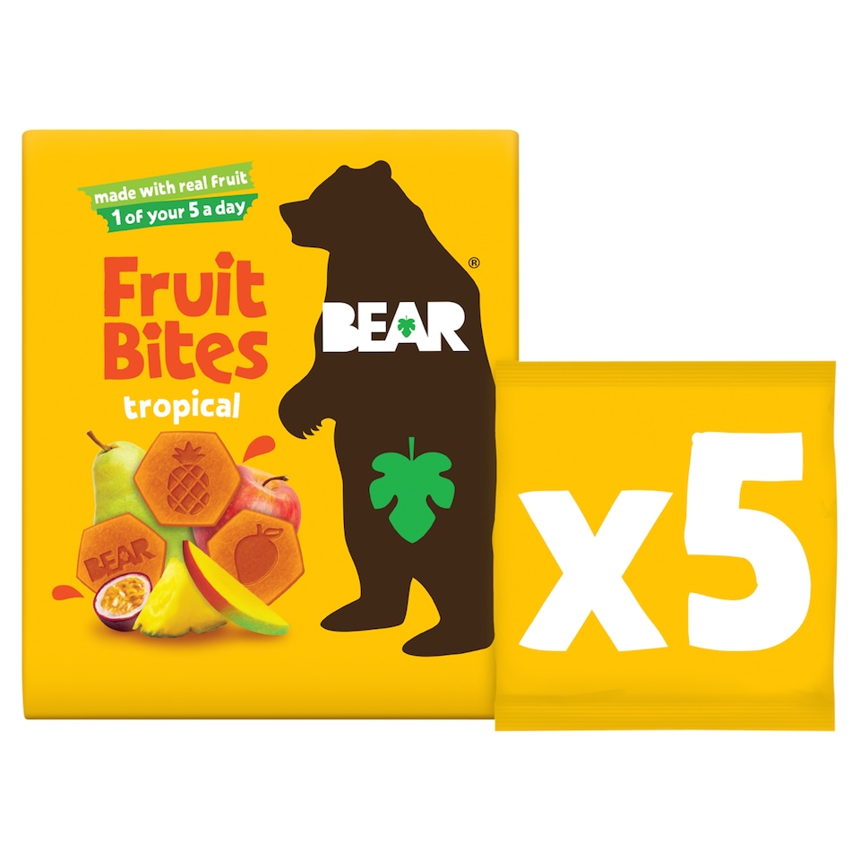 BEAR Fruit Bites Tropical 5x20G