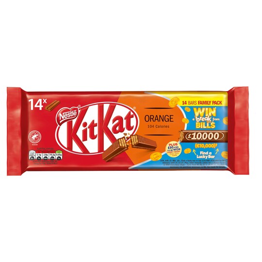 Kit Kat 2 Finger Orange Chocolate 14 Bar Pack 289.8G
