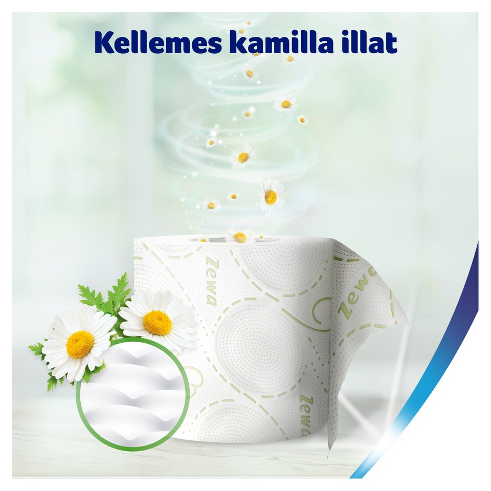 image 1 of Zewa Deluxe Camomile Comfort Toilet Paper 3 Ply 8 Rolls