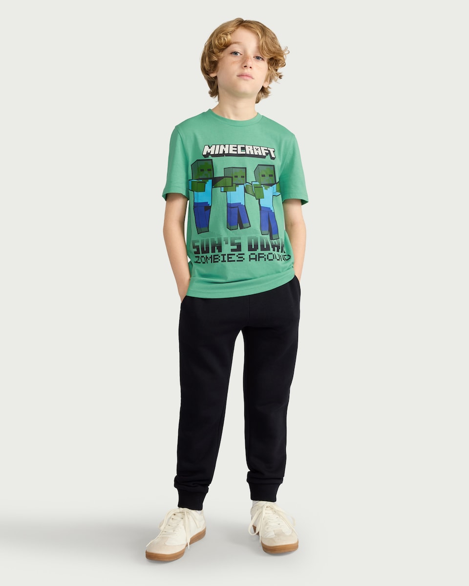 image 1 of Minecraft Pure Cotton T-Shirt in Green