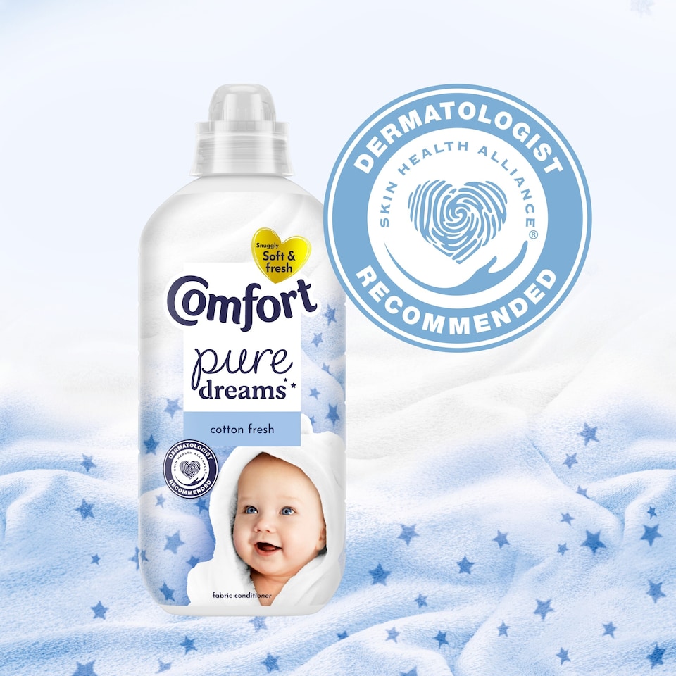 image 1 of Comfort Pure Dreams Fabric Conditioner Cotton Fresh 48 Washes 1440ml