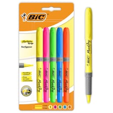 BIC Highlighter Grip Pens 5 Pack 