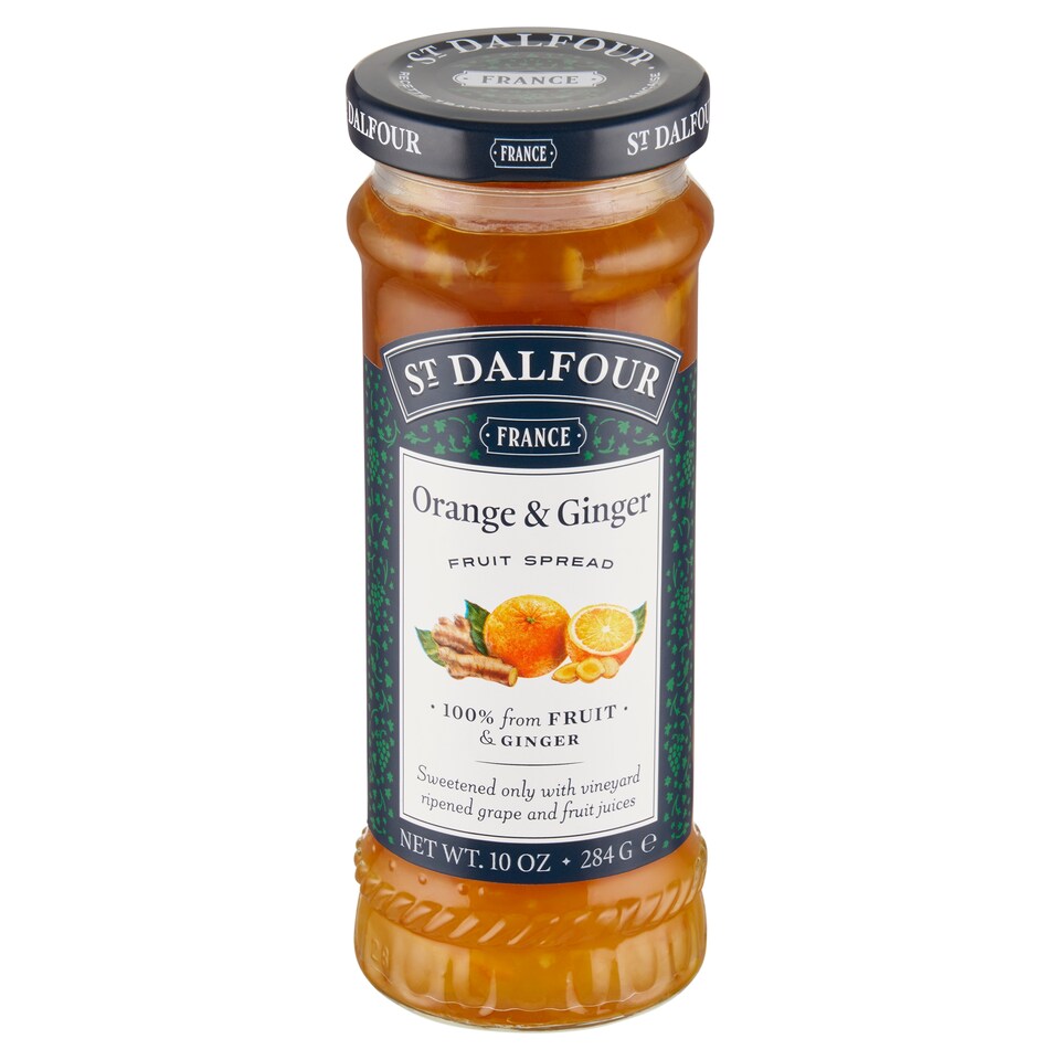St. Dalfour Orange & Ginger Fruit Spread with a High Fruit Content 284g