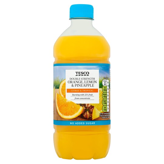 T/ Double Concentrate Lemon Orange And Pineapple No Added Sugar Squash