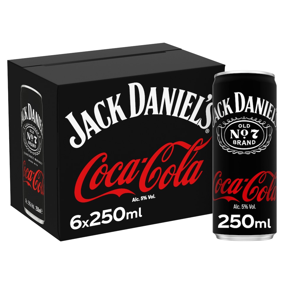 image 1 of Jack Daniels & Coca-Cola 6x250ml