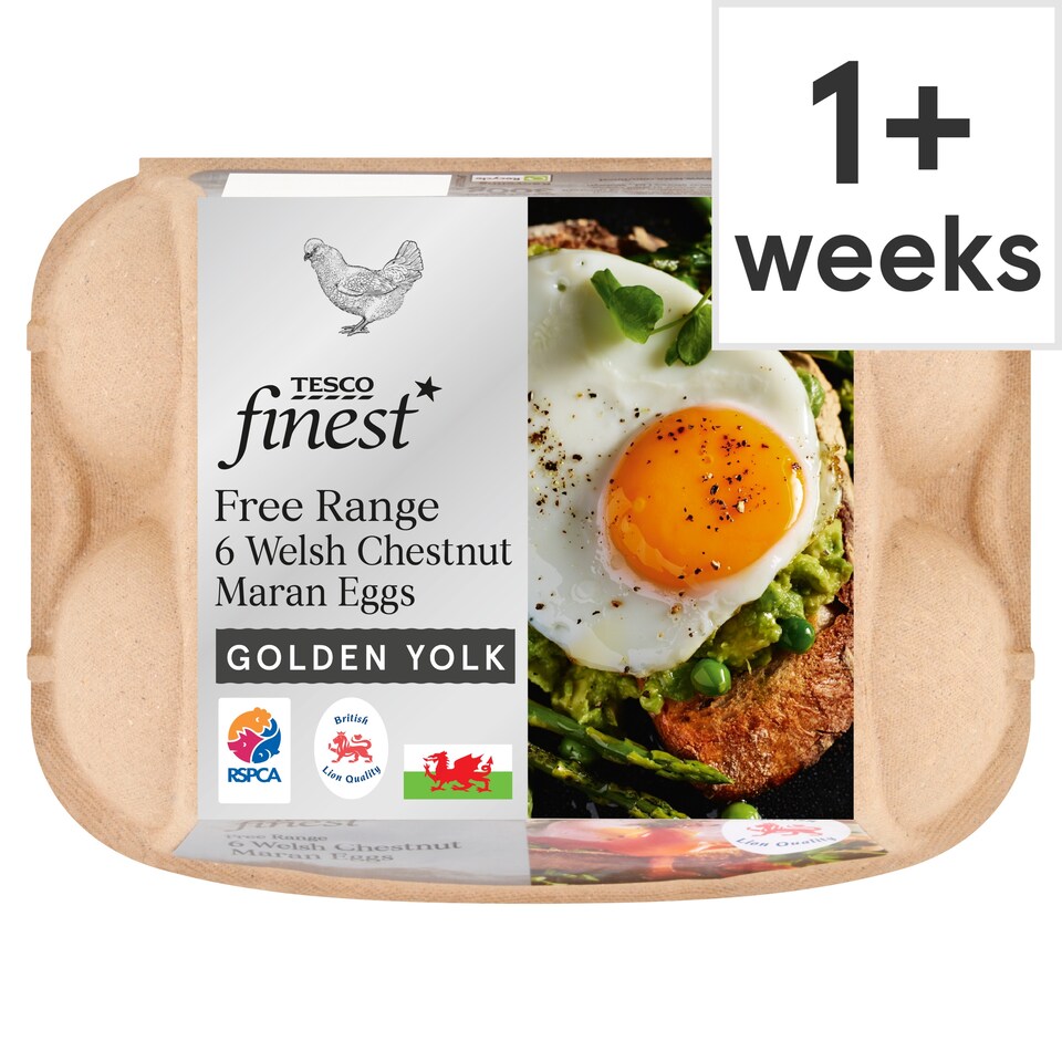 Tesco Finest Free Range Welsh Chestnut Maran Eggs 6 Pack