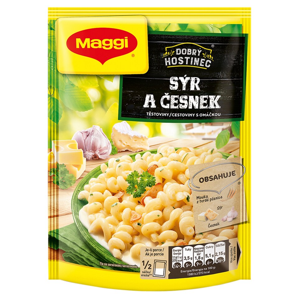MAGGI Dobrý Hostinec Cheese and Garlic Pasta with Sauce Bag 147g