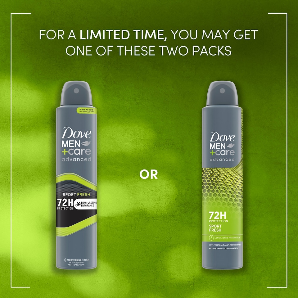 image 1 of Dove Men+Care Sport Fresh 72h Antiperspirant Deodorant 200ml
