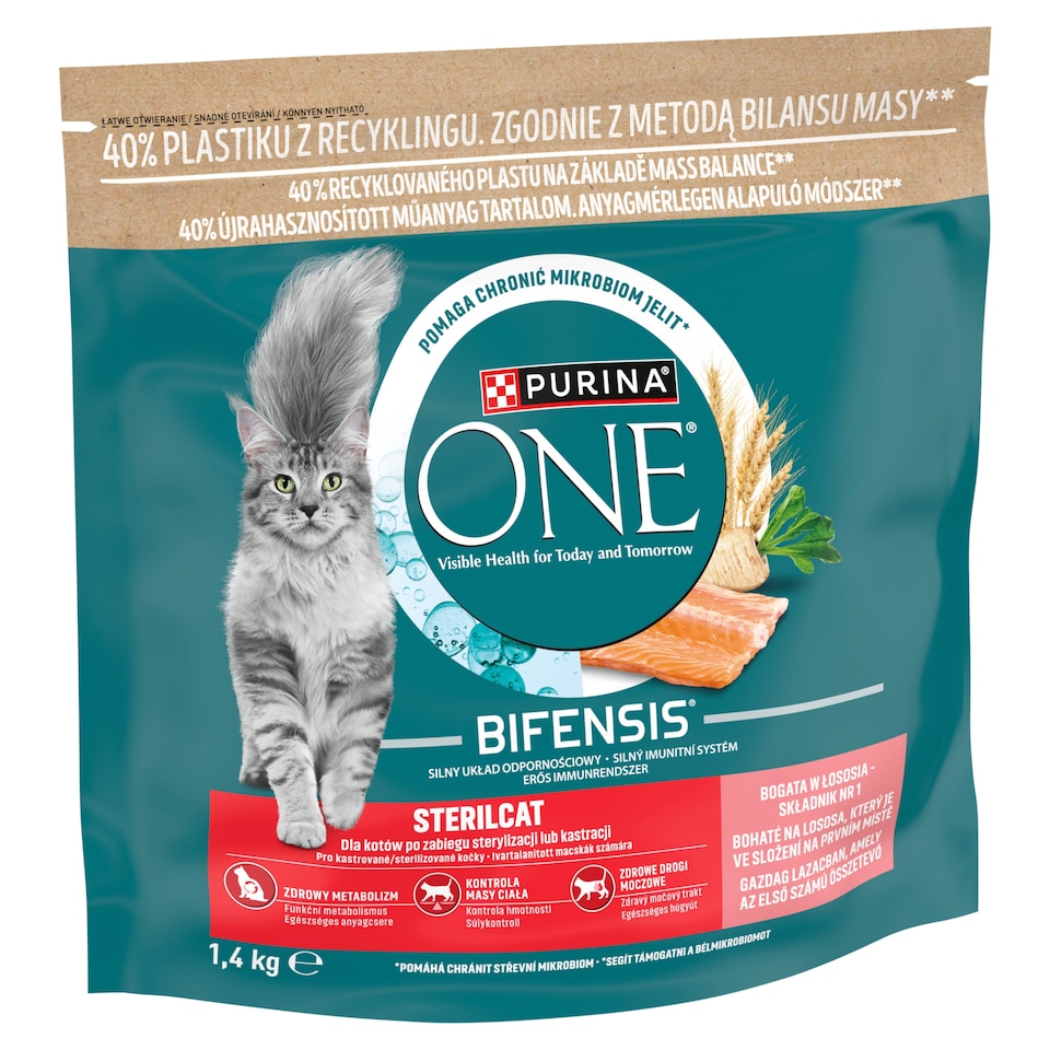 Obrázek 1 pro produkt Purina ONE Bifensis Sterilised granule pro kočky losos 1,4kg