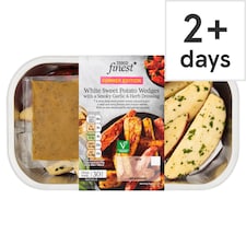 Tesco Finest White Sweet Potato Wedges With A Smoky Garlic and Herb dressing 400g