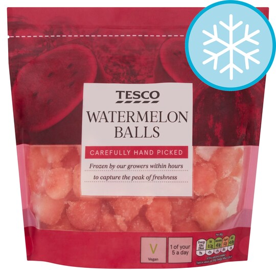 Tesco Frozen Watermelon Balls 500G Tesco Groceries