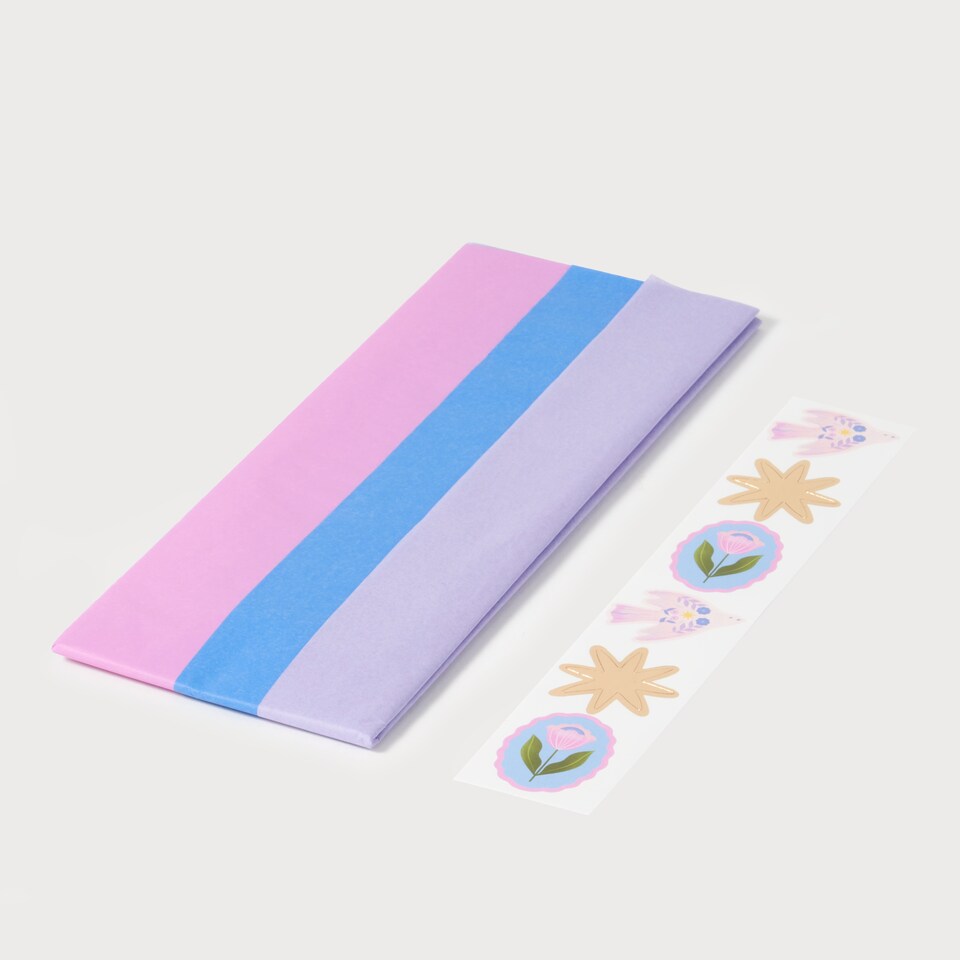 image 1 of Paperchase x Melissa Donne Studio Mother's Day 6 Sheet Tissue Pack with Stickers