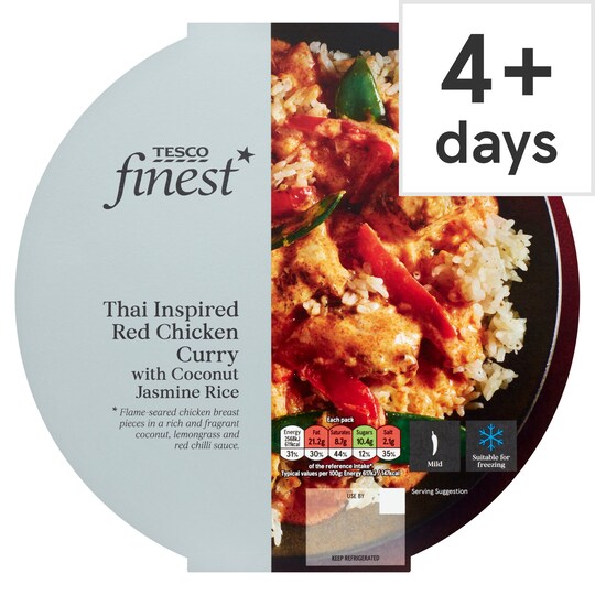 Tesco Finest Red Chicken Curry & Coconut Jasmine Rice 440G Tesco