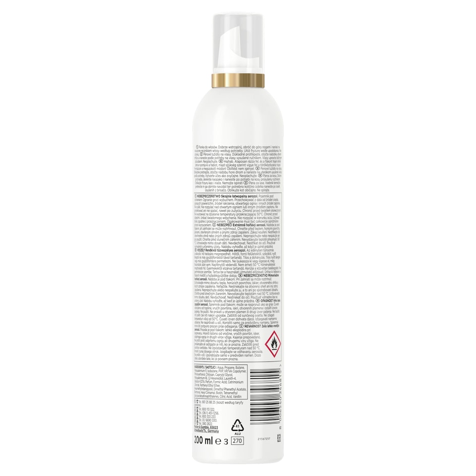 image 1 of Pantene Pro-V Perfect-Volume Nourishing & Heat Protection Hair Mousse, With Biotin, 200ML