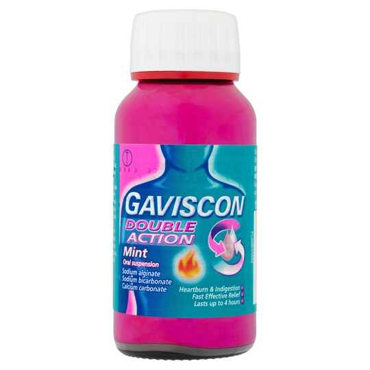 Gaviscon Double Action Heartburn Liquid Mint 150Ml Tesco Groceries