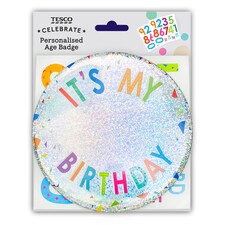 Tesco Personalised Age Badge