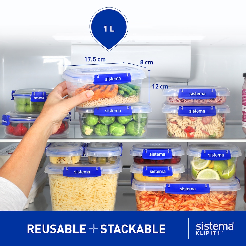 image 1 of Sistema Klip It Plus 1L 3 Pack