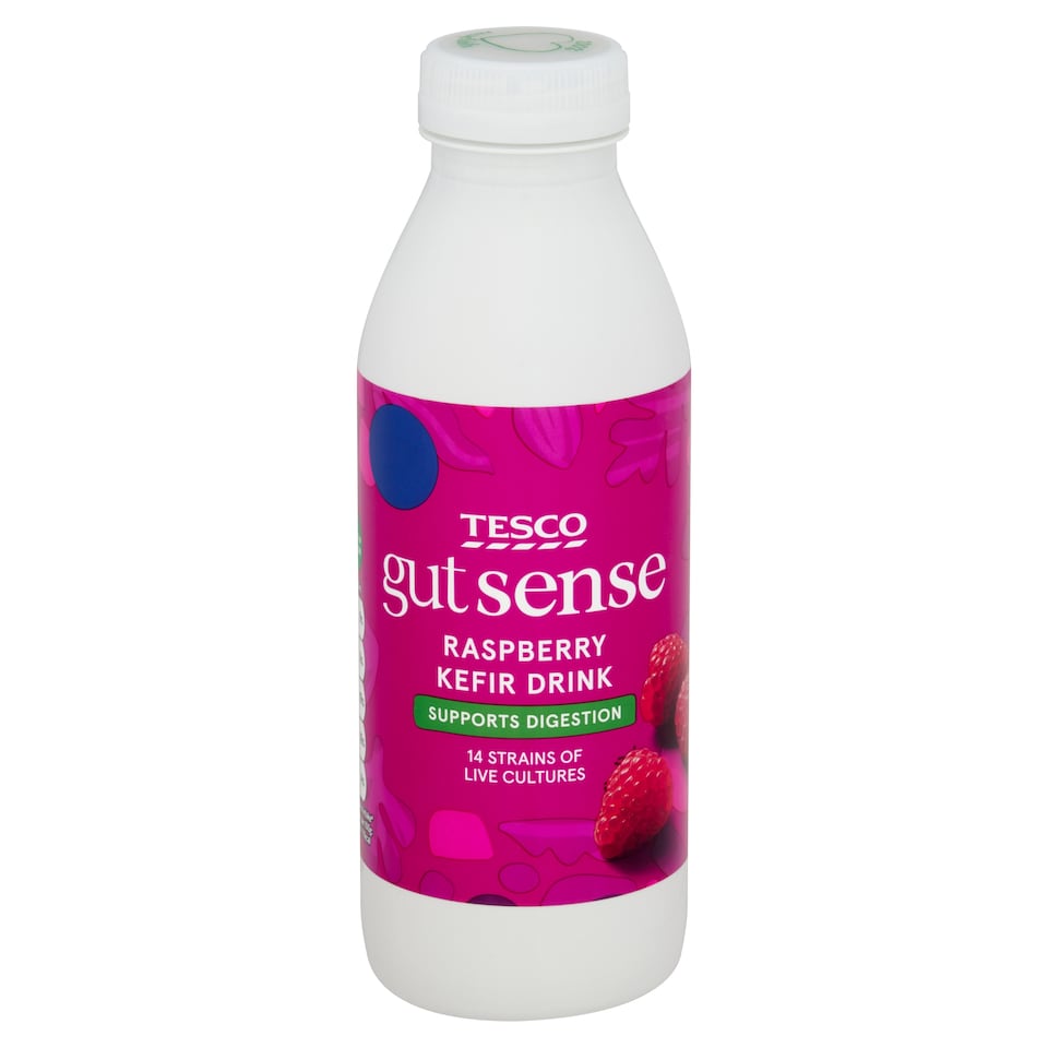 Tesco Gut Sense Raspberry Kefir Drink 500ml