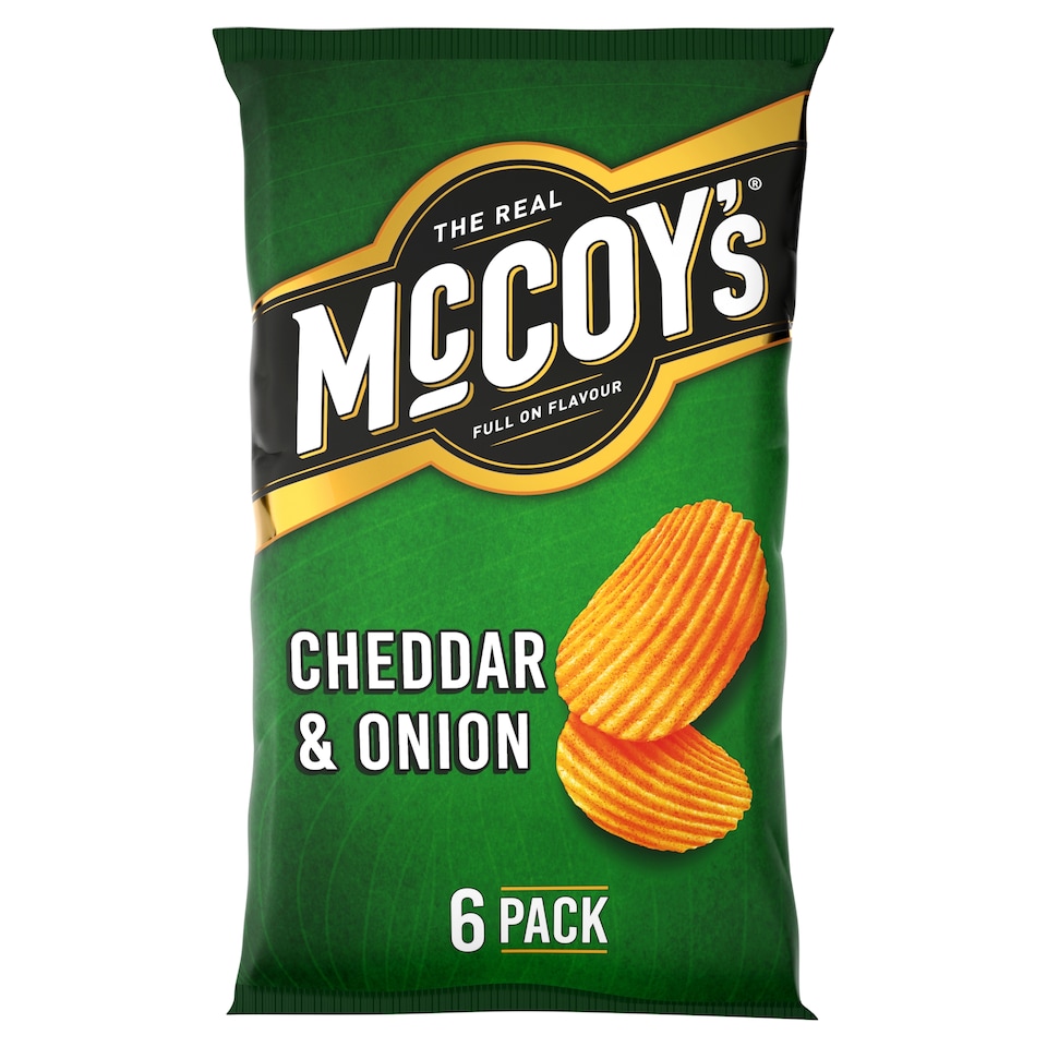 McCoy's Cheddar & Onion Multipack Crisps 6x25g