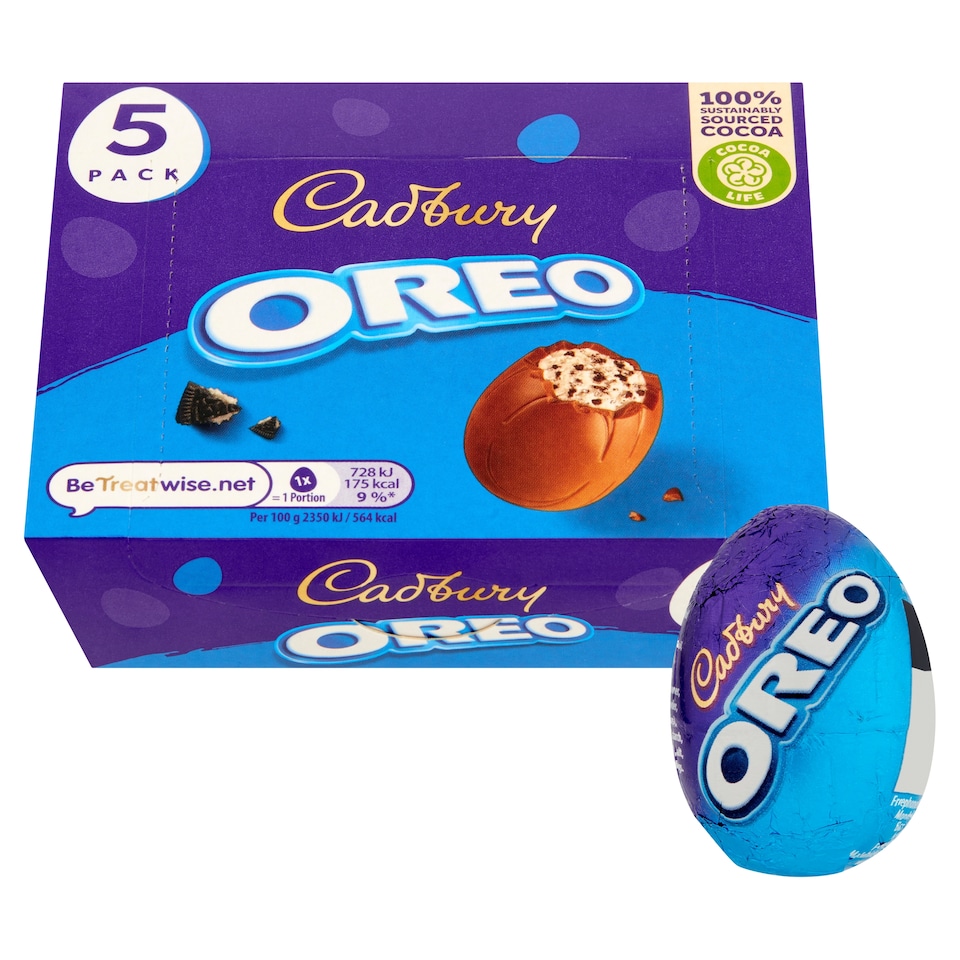 image 1 of Cadbury Oreo Chocolate Egg 5 x 31g