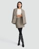 image 1 of The F&F Edit Houndstooth Print Mini Skirt in Grey