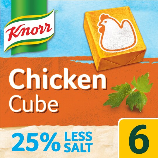 Knorr Chicken Reduced Salt Stock Cubes 6 X 9G Tesco Groceries