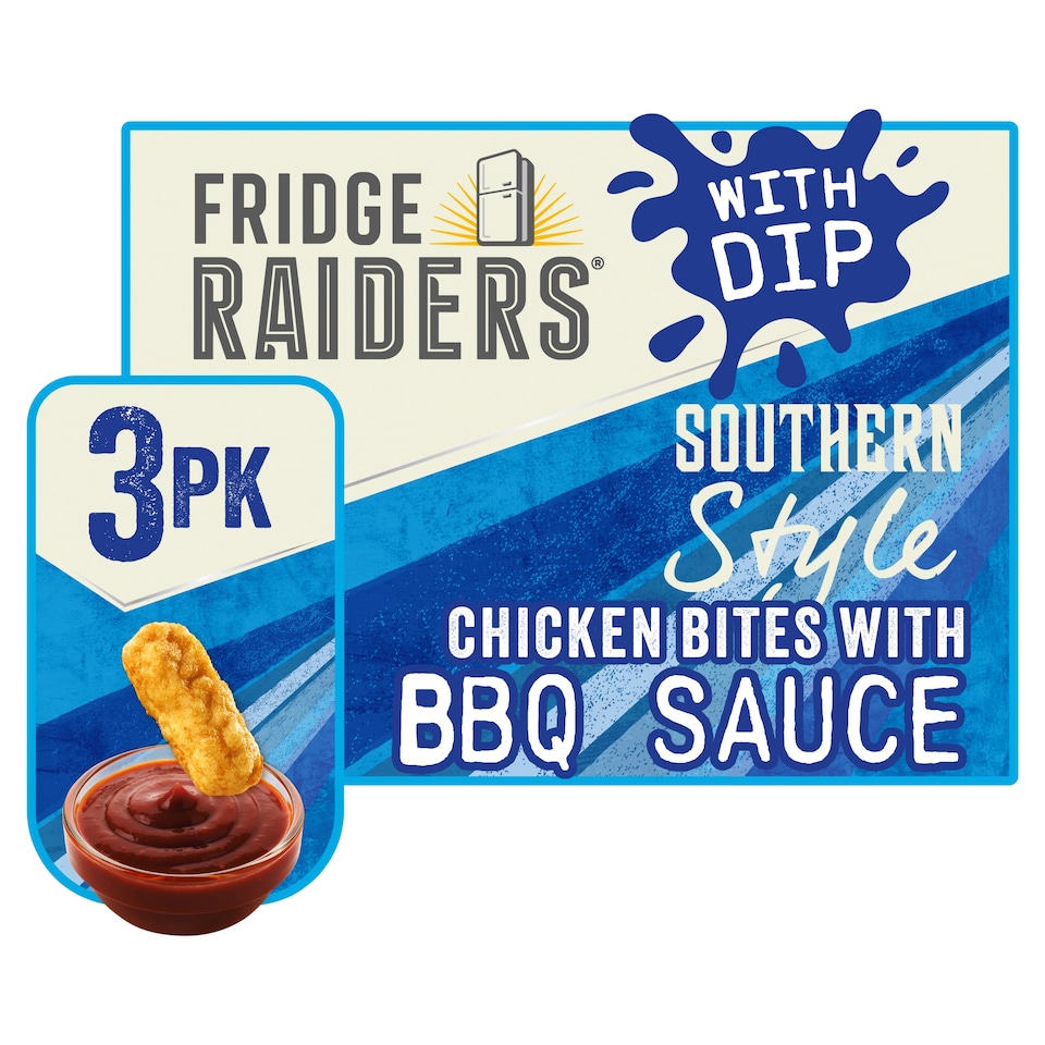 Fridge Raiders Southern Style Chicken Bites with BBQ Sauce Dip 3x68g