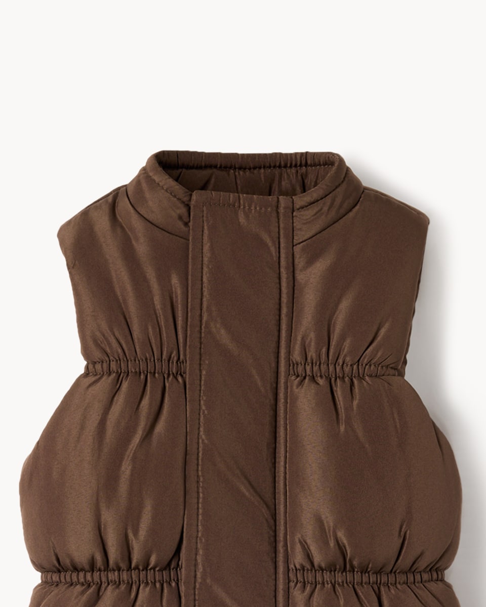 image 1 of F&F Baby Gilet, Sweatshirt and Joggers Set in Brown