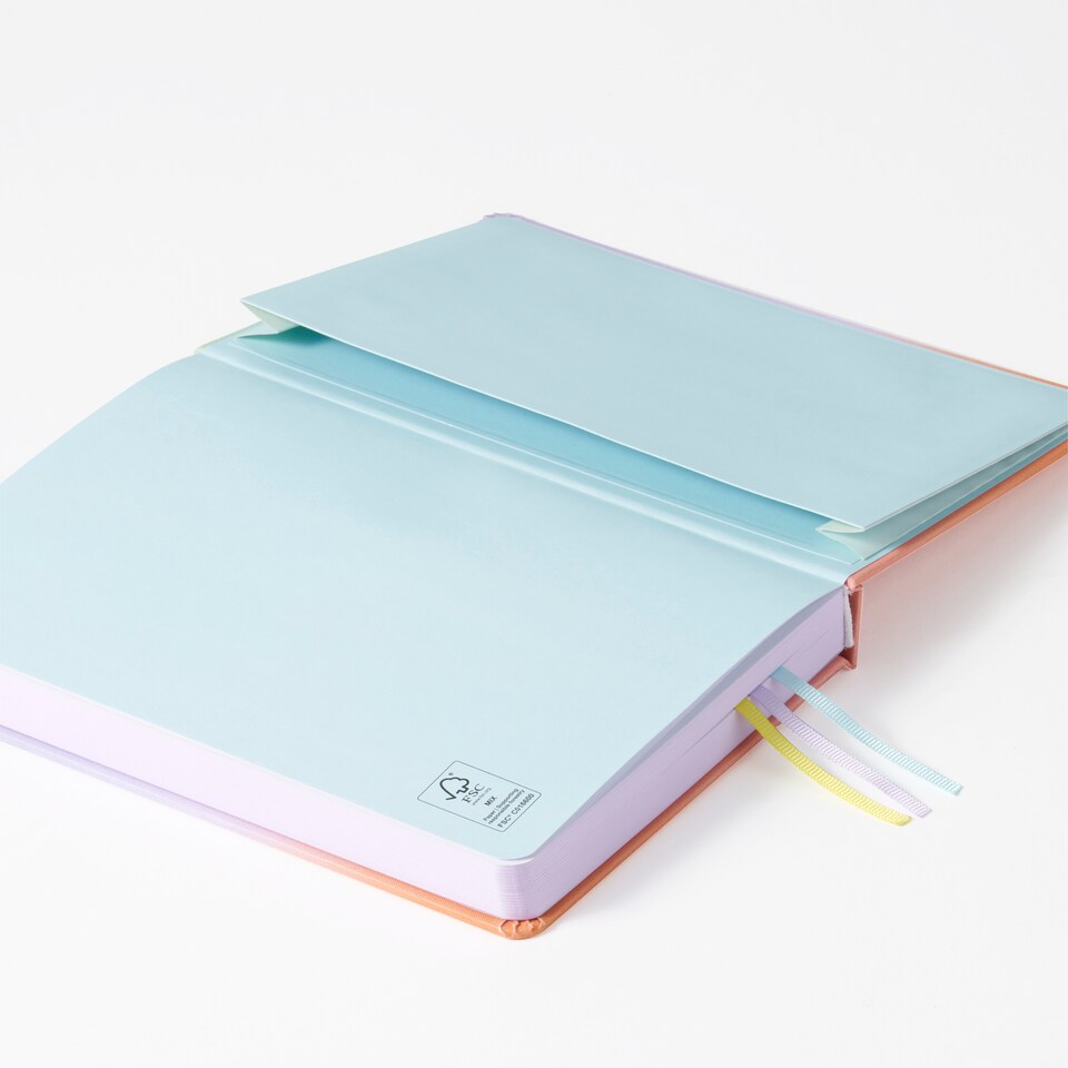 image 1 of Paperchase Ombre Fabric A5 Notebook