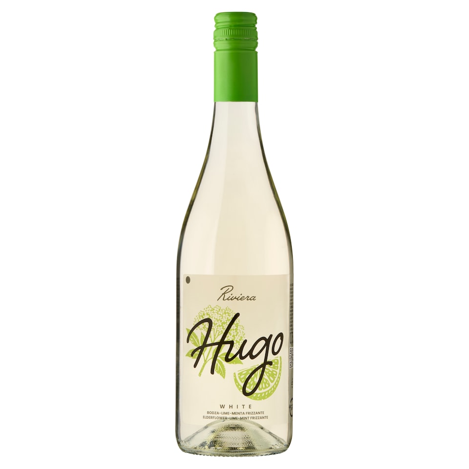 Hugo Riviera Frizzante bodza-lime-menta ízű szénsavas boralapú ital 7% 0,75 l  1. kép
