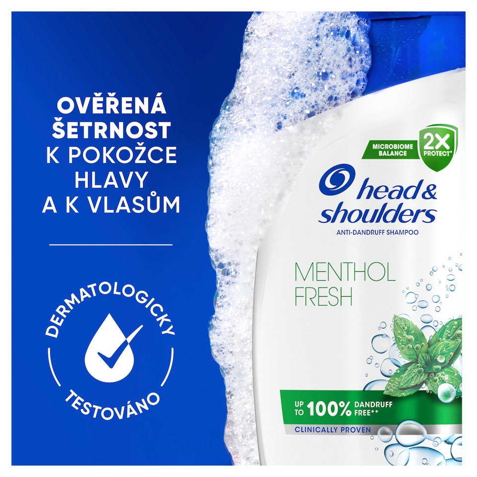 Obrázek 1 pro produkt Head & Shoulders Menthol Fresh Šampon proti Lupům, 800 ml Pumpička. Každodenní Použití