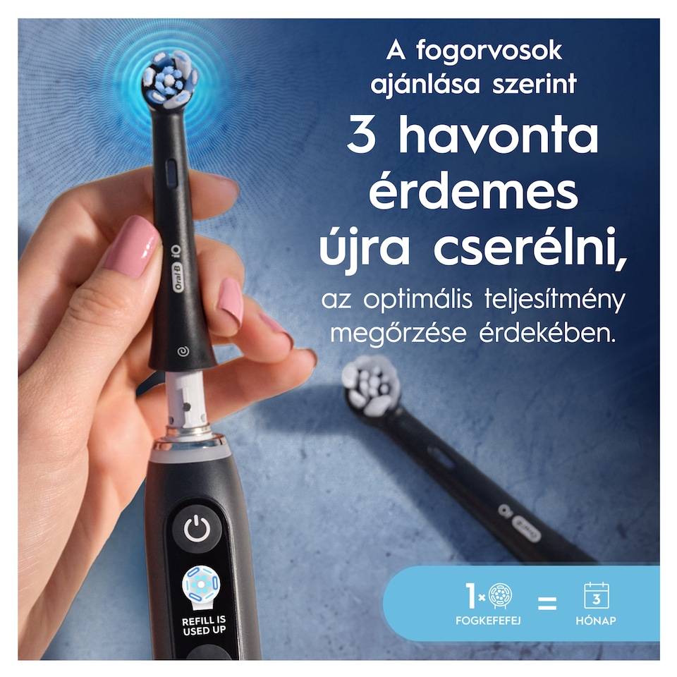 Oral-B iO Series Ultimate Clean, Fekete, Eredeti Fogkefefej, CrissCross Sörték, 4  1. kép