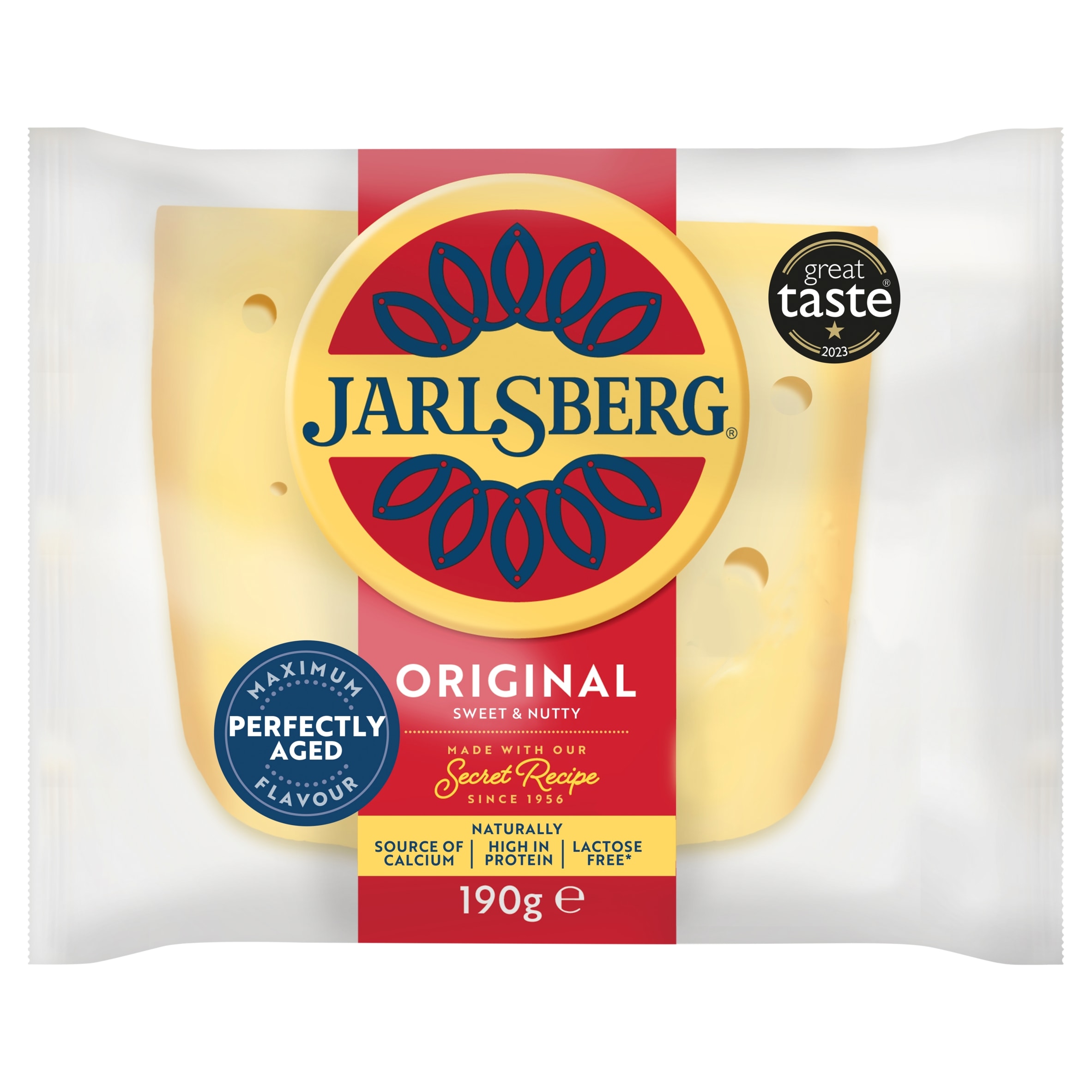 Jarlsberg Medium Fat Hard Cheese 190G