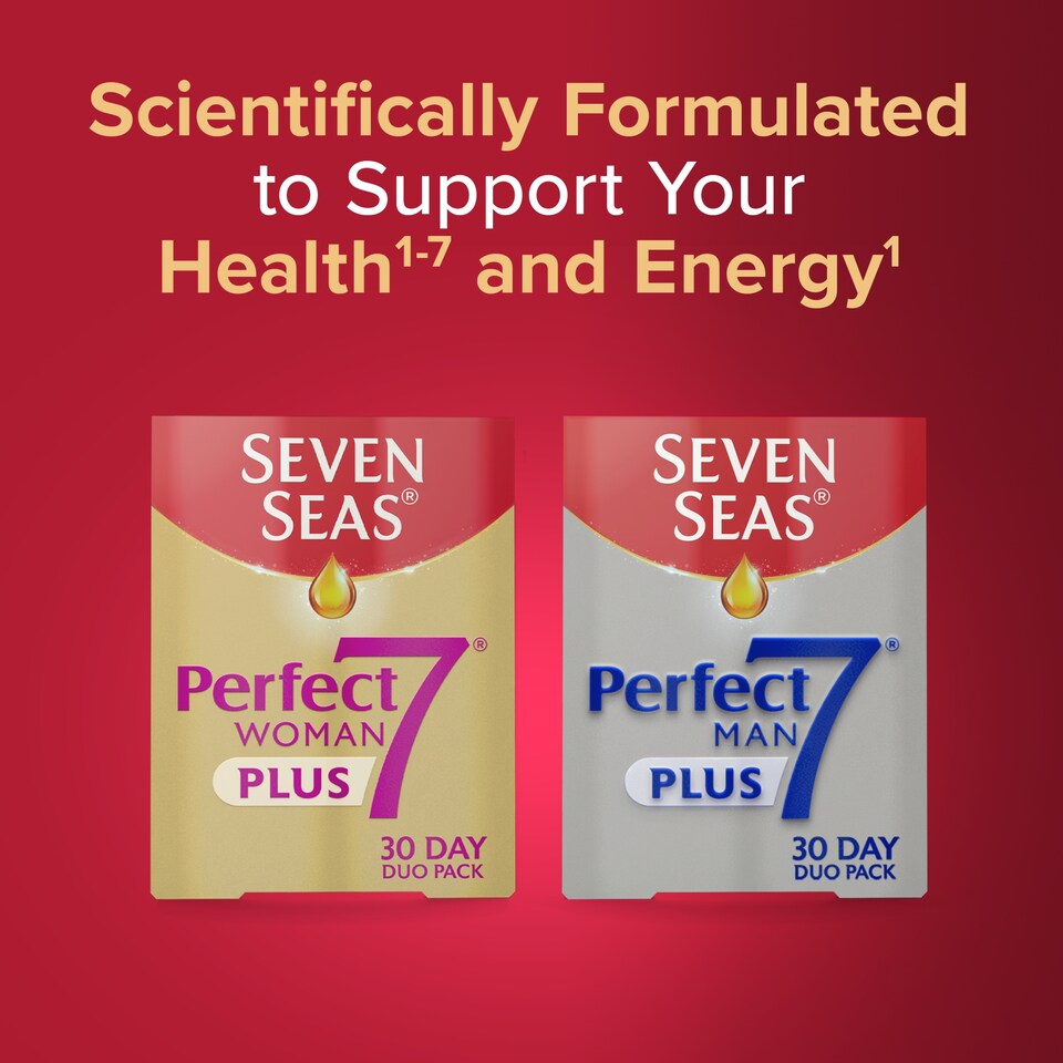 image 1 of Seven Seas Perfect7 Woman Plus Multivitamin and Omega-3 Supplements Duo Pack 60s